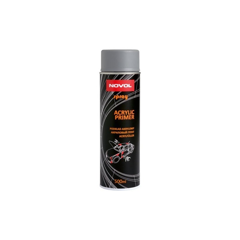 Akrilinis gruntas pilkas NOVOL ACRYLIC PRIMER aerozolinis 0,5 L