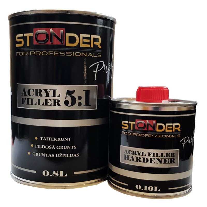 Akrilinis gruntas STONDER 5:1 0.8L + 0,18L (Pilkas)