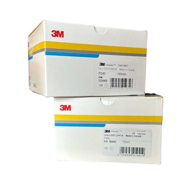 3M Hookit šveitimo diskeliai 150mm P400 (100vnt)